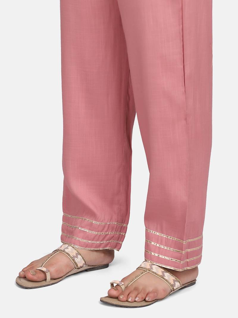 Blue Embroidered Kurta With Palazzo And Dupatta